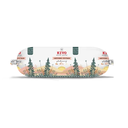 Gestoomde kip & zalm 600 gram